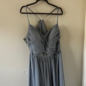 Azazie Leslie Dusty Blue Size 20